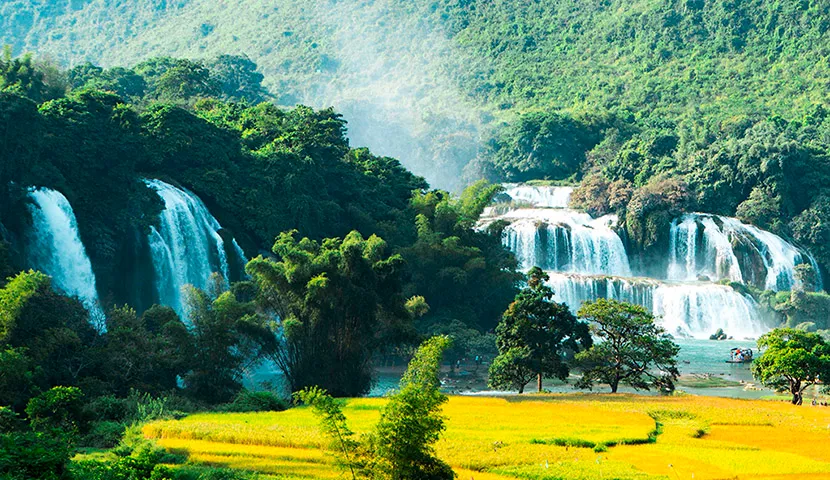 cascata ban gioc meraviglia naturale vietnam