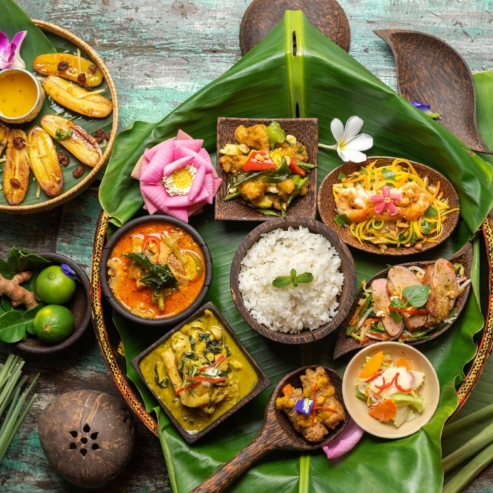 dining at Butterfly Pea Restaurant in Siem Reap