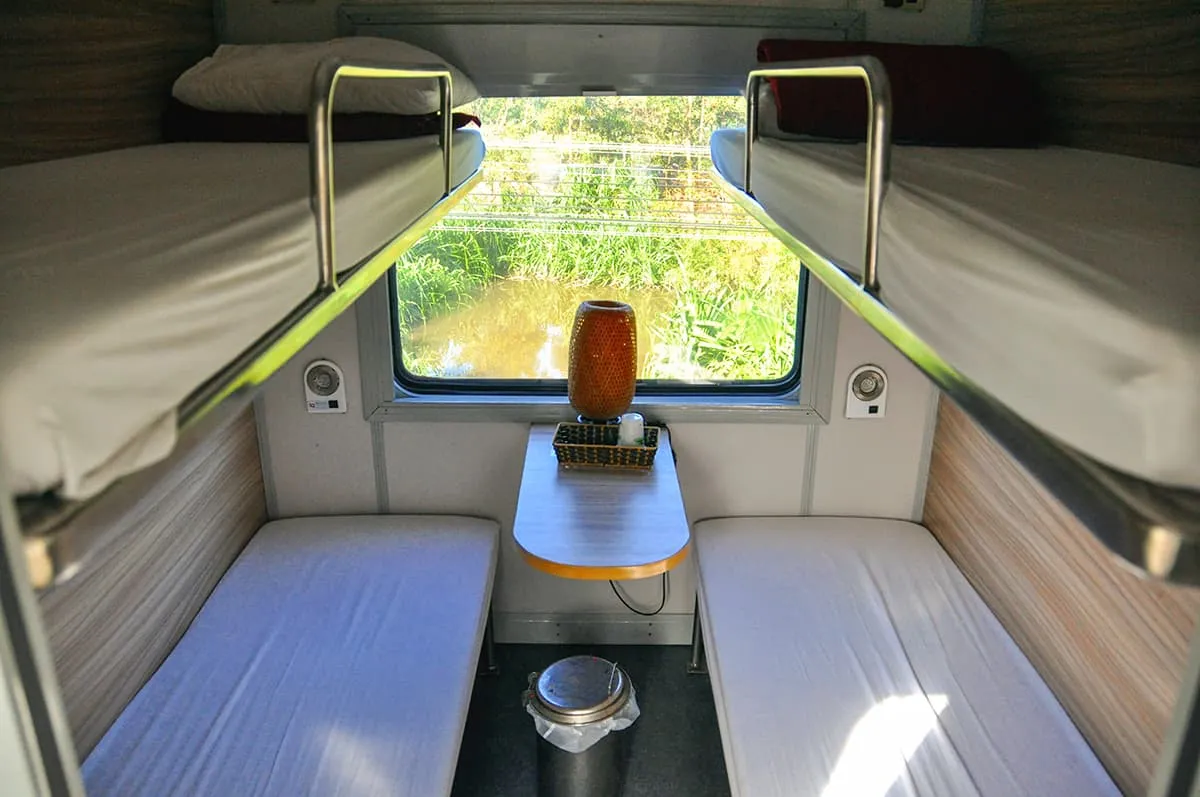 Cabines et couchettes à bord du train