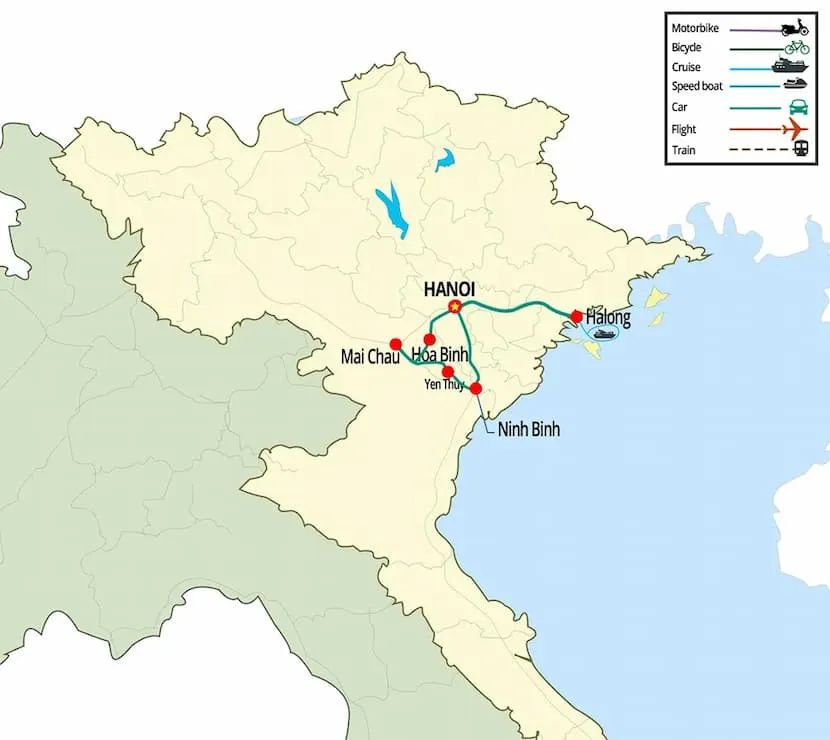 Circuit à forfait "Point fort du Vietnam du Nord" en 7 jours