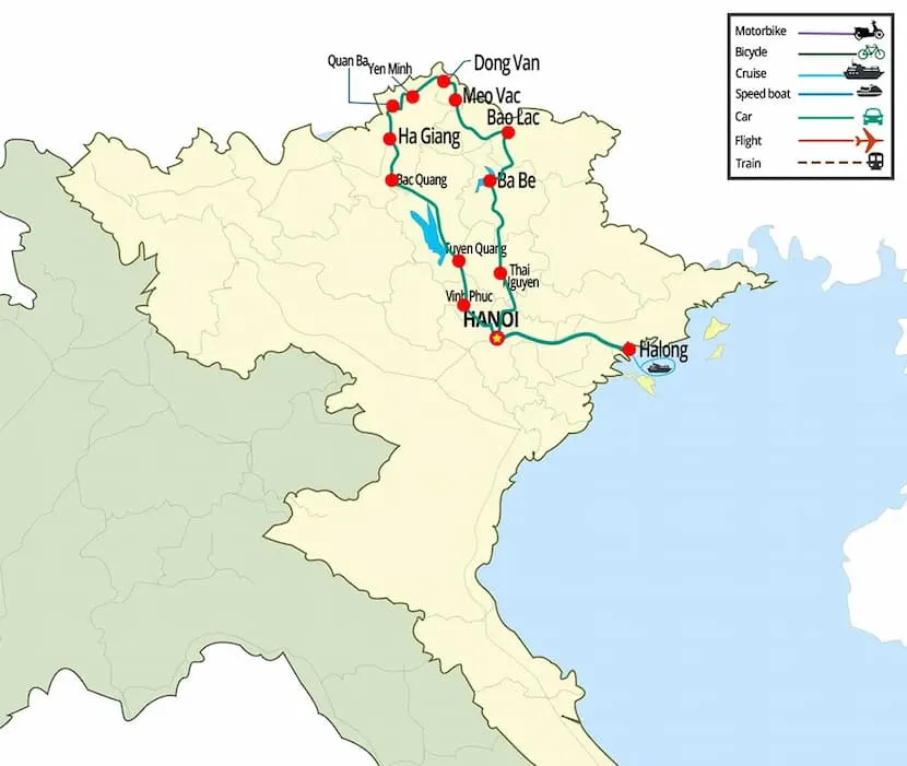 Itinéraire au nord du Vietnam en 9 jours incluant Ha Giang