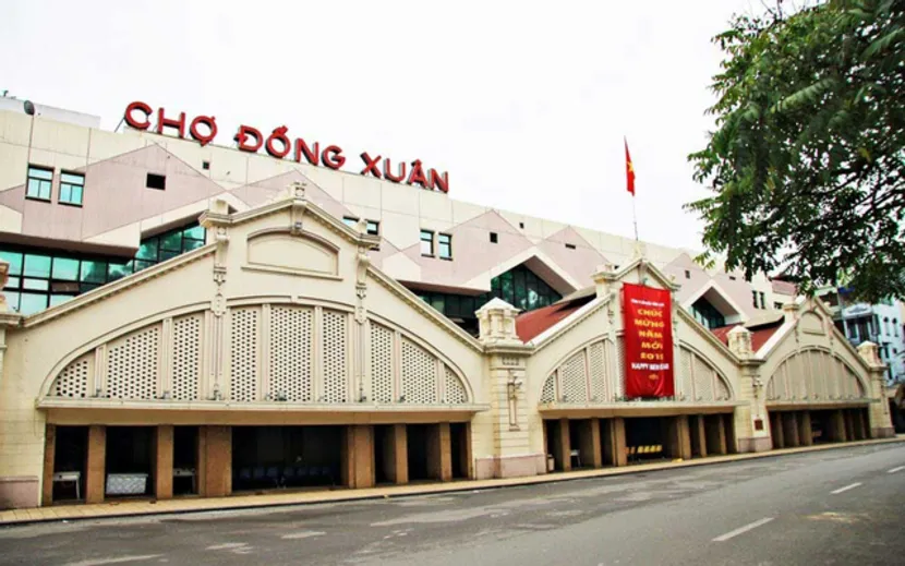 architettura francese hanoi mercato dong xuan