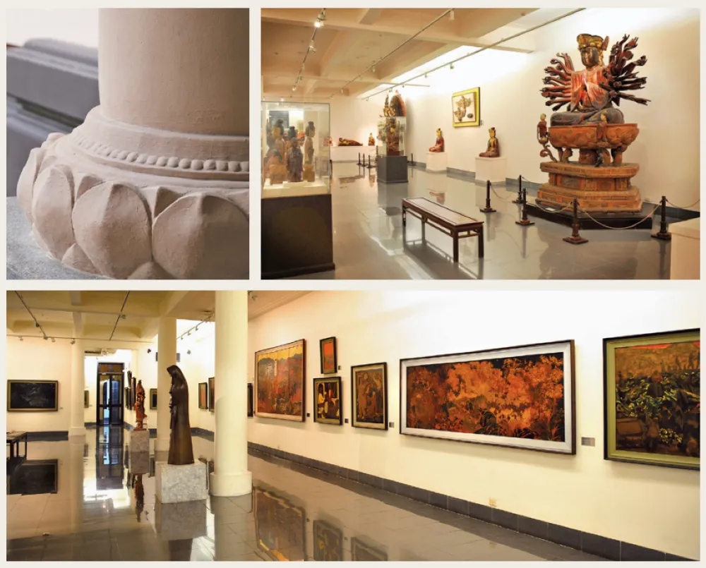Vietnamese art exhibits at Vietnam Fine Arts Museum in Hanoi