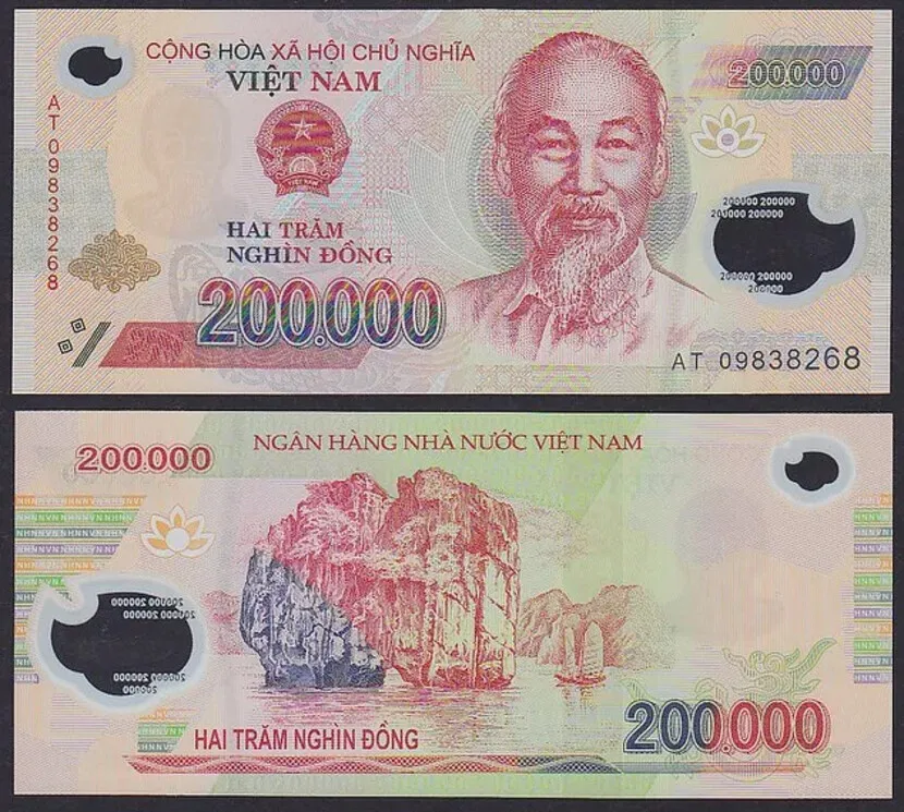 vietnam money 200000 dong vietnam