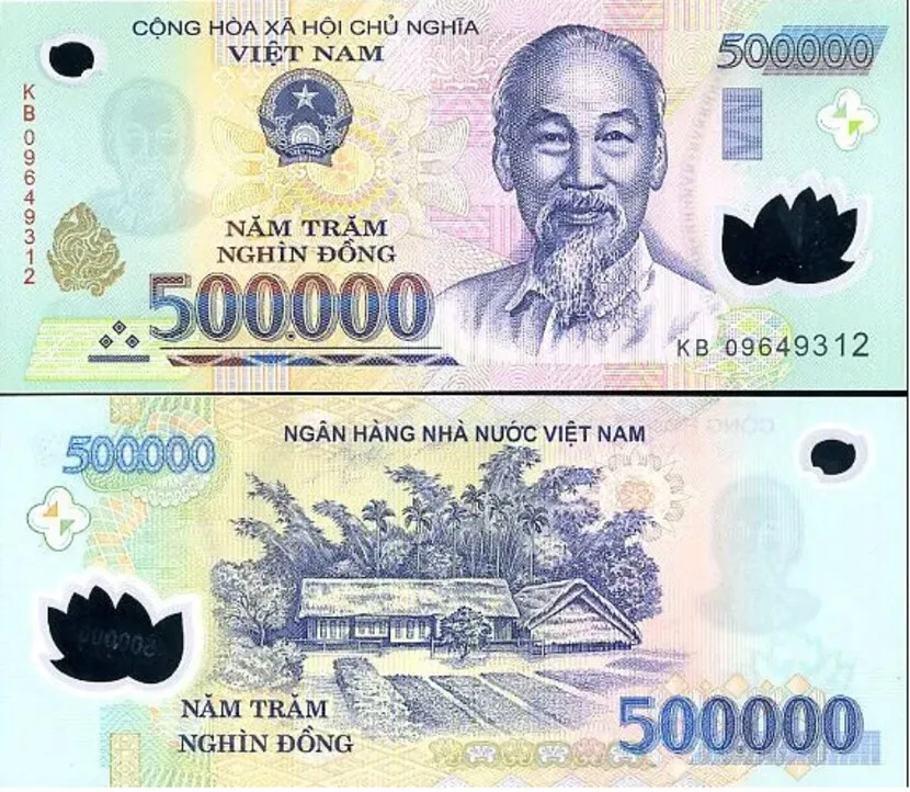 bancanote 500000 dong vietnam