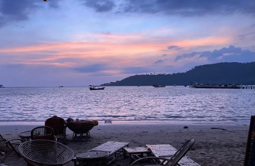 le coucher du soleil à Koh Rong Samloem