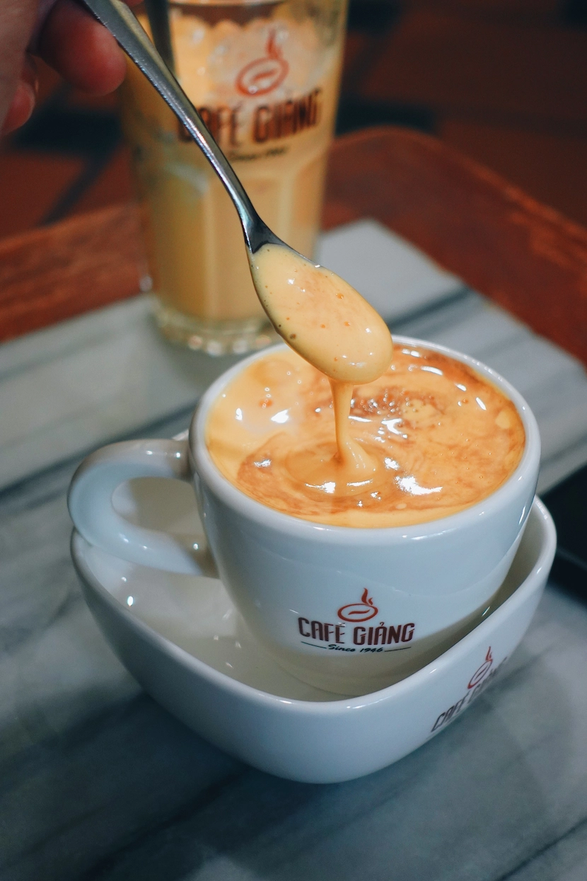 best egg coffee in giang cafe