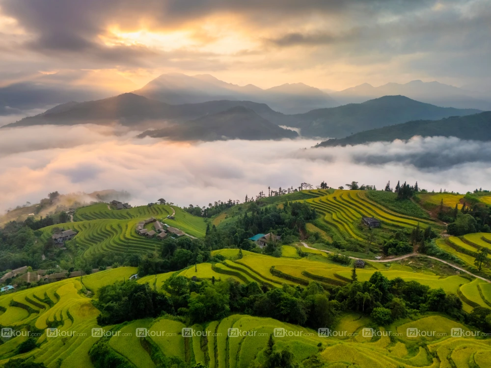 best rice terrace sunrise hoang su phi ha giang