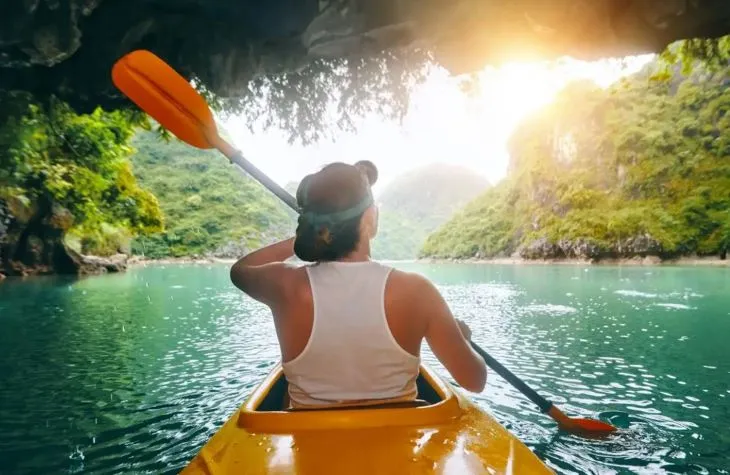 halong bay in june kayaking