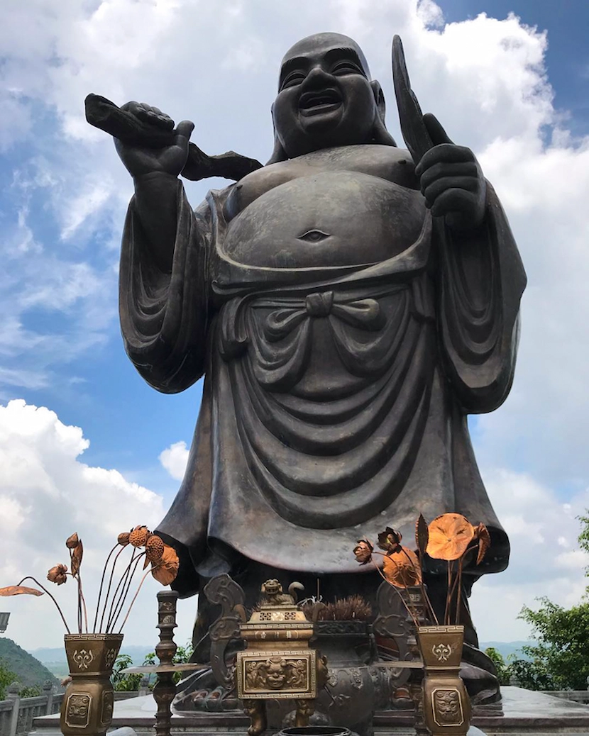 bronze maitreya buddha statue