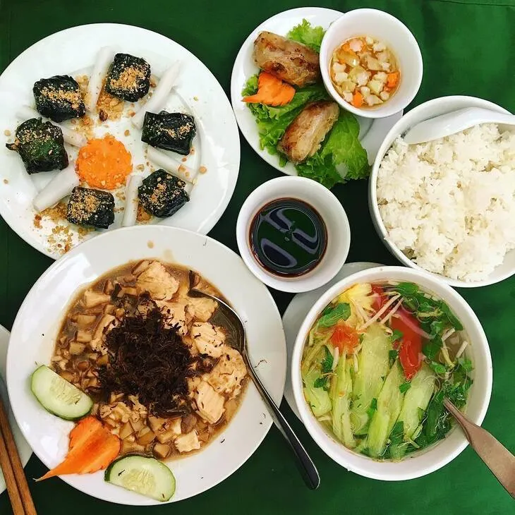 com chay nang tam vegetarien hanoi