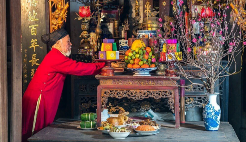 venerate ancestors during Tet (Lunar New Year)