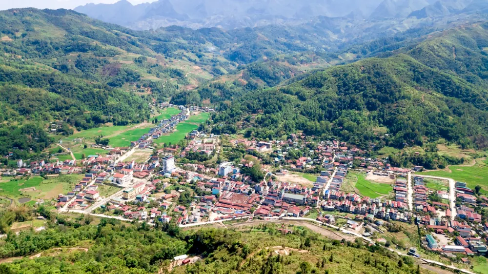 la panorama del distretto di Yen Minh