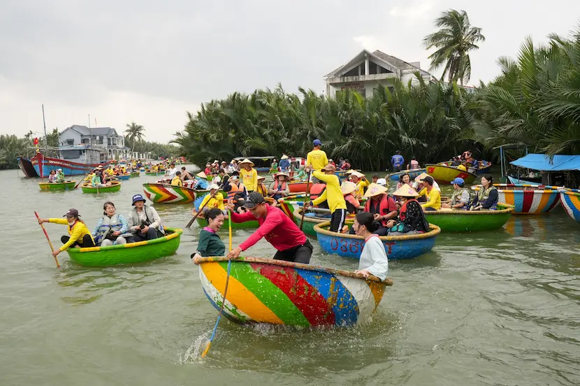 Cosa fare a Hoi An, gita in barca a cesto nella baia di Bay Mau a Hoi An