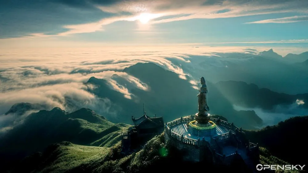 buddha complex on hoang lien mountain range