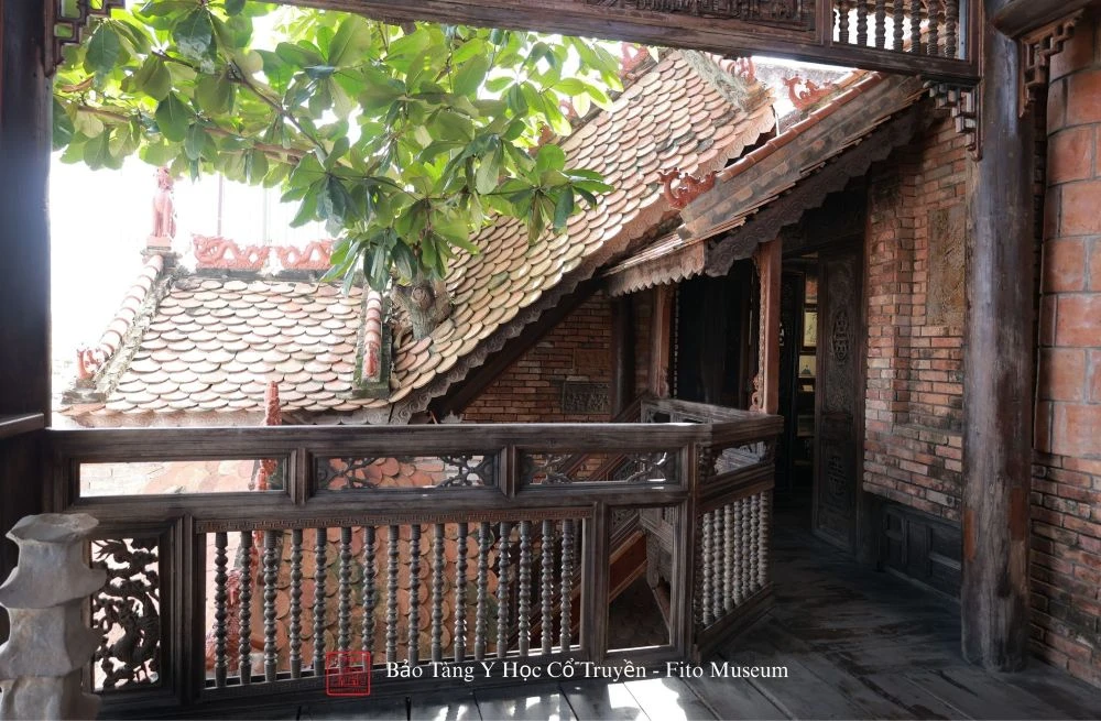 Museum of Traditional Vietnamese Medicine with carved wooden beams
