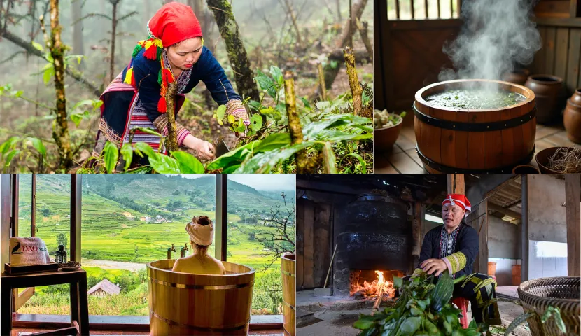 herbal bath in ta phin village