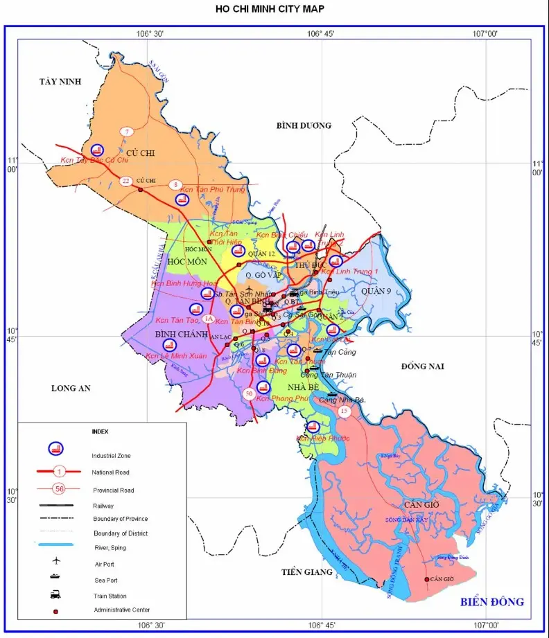 map of ho chi minh city