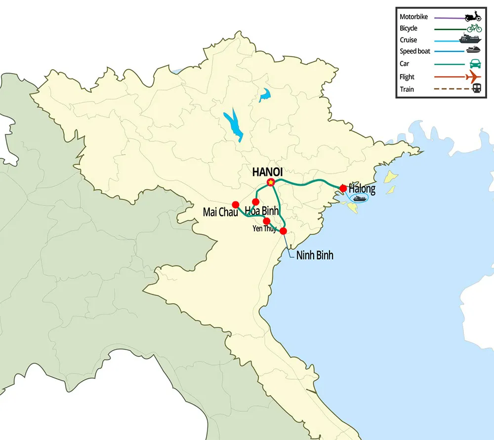 7 day family trip to vietnam map