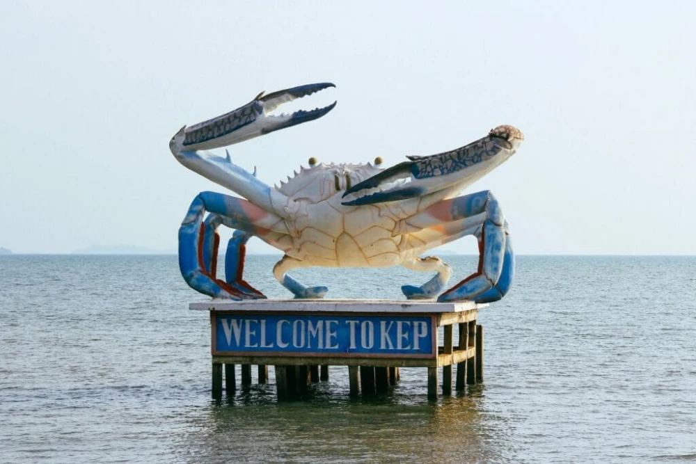Fresh blue crab symbol of kep