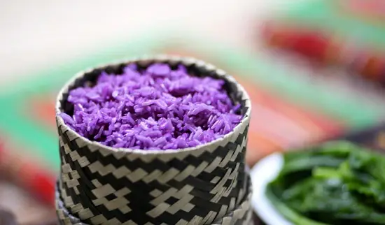 lai chau food purple sticky rice