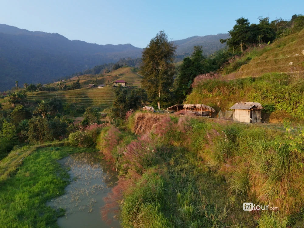 Mountainous landscape of the village of Lung Vai in Ha Giang