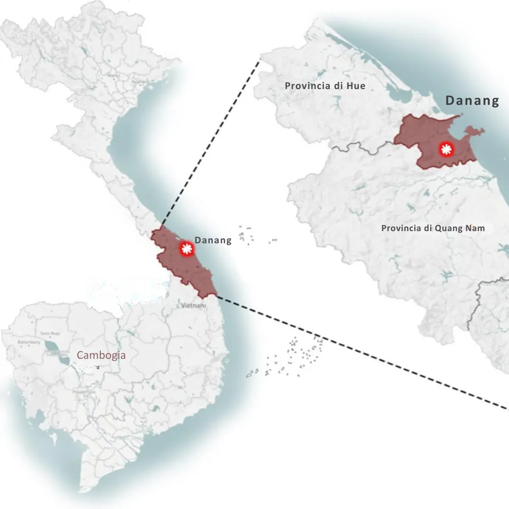 Da Nang situata nel cuore della costa centrale del Vietnam
