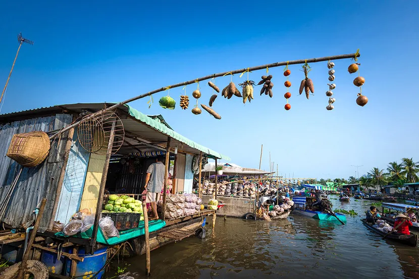 marche flottant long xuyen mekong