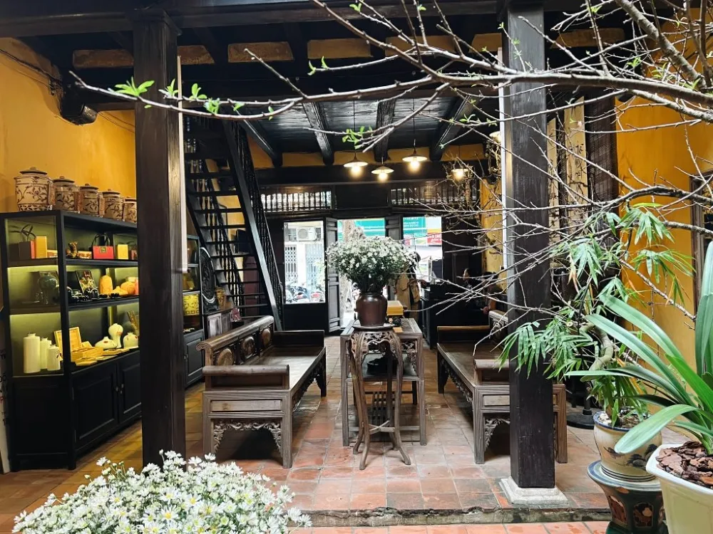 Interior of Ma May Ancient House in Hanoi Old Quarter