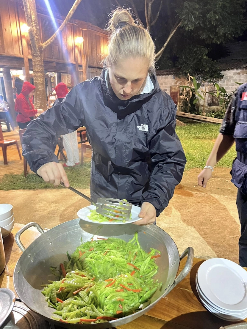 cooking with local people