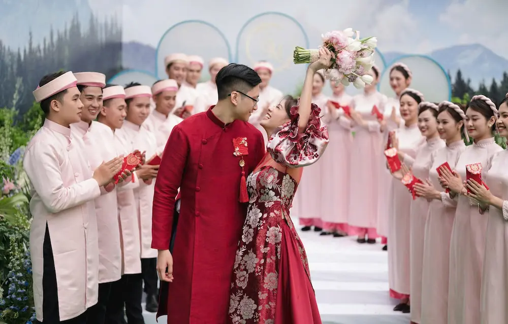 bride and groom on engagement day
