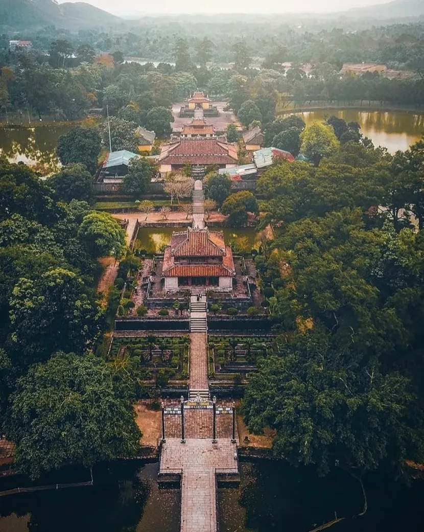 minh mang mausoleum from above