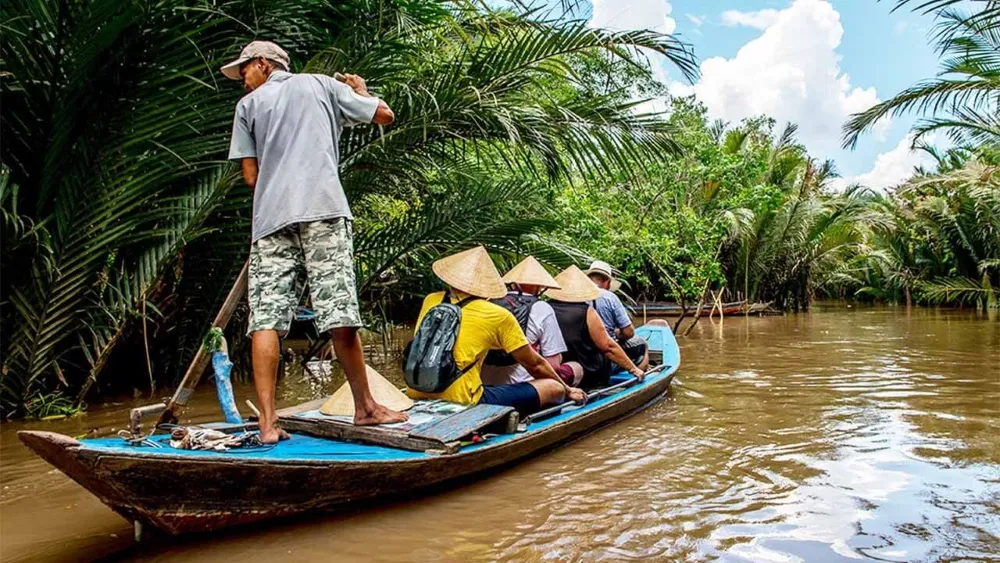 leisure boat trip to mekong delta vietnam