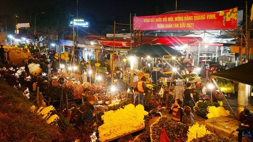 hanoi quang ba flower night market