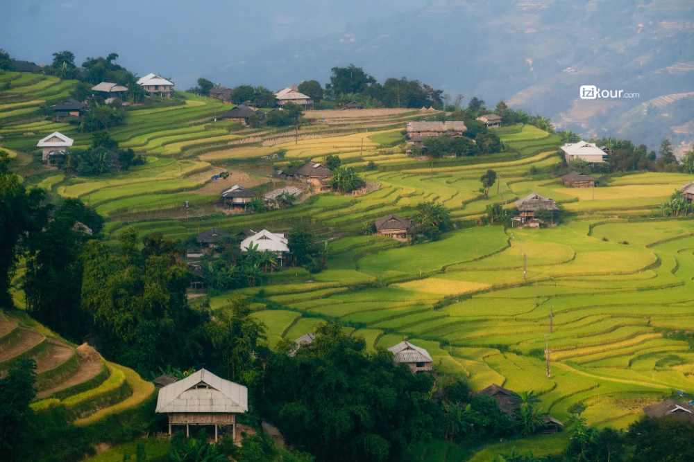 Trekking dans les rizi&egrave;res en terrasses de Hoang Su Phi
