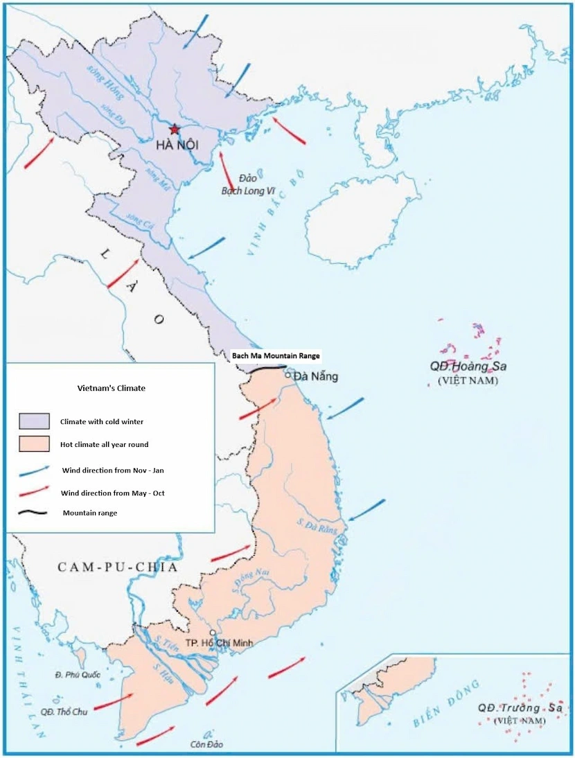 monsoon months in vietnam map