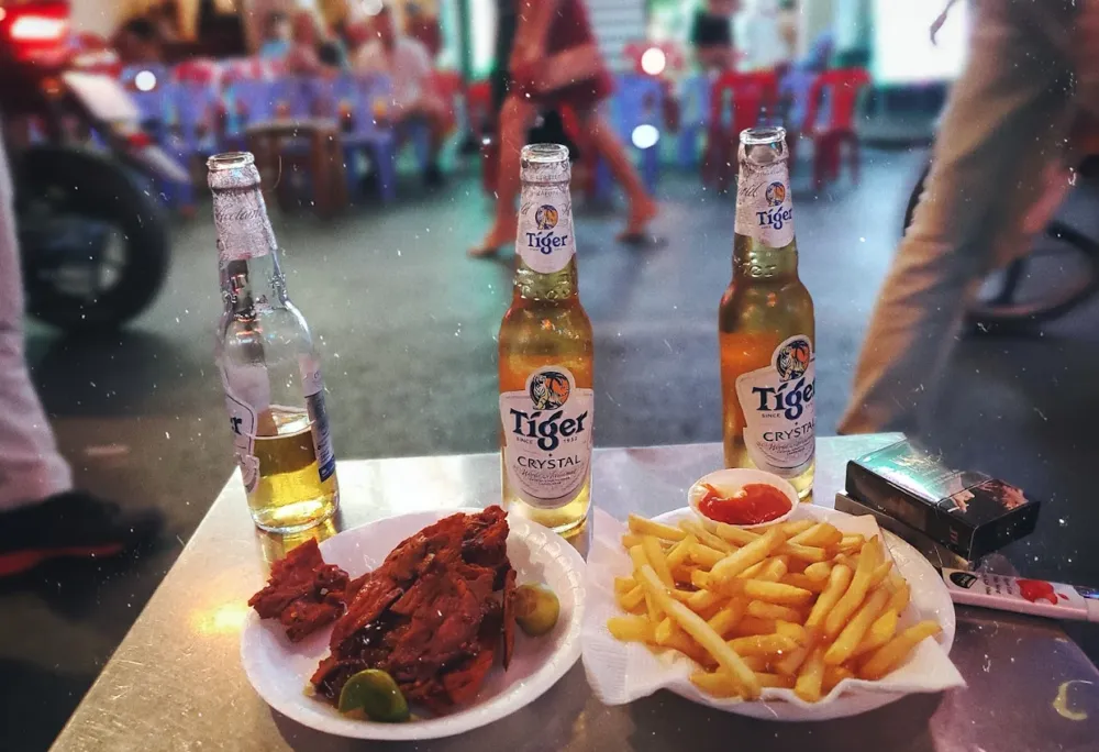 street food with local beer