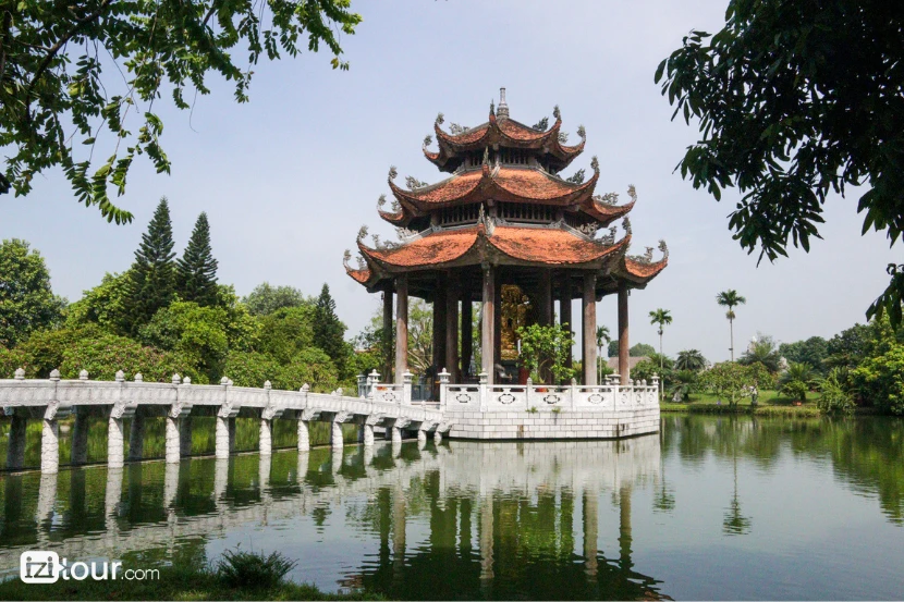 the pavillion over water in nom village