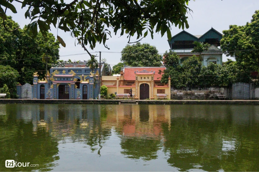 the green pond in vietnamese village