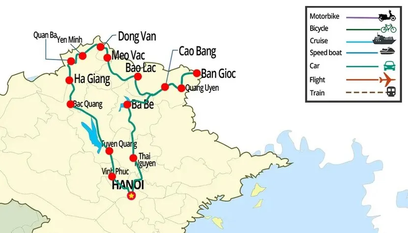 northeast vietnam maps cao bang ha giang