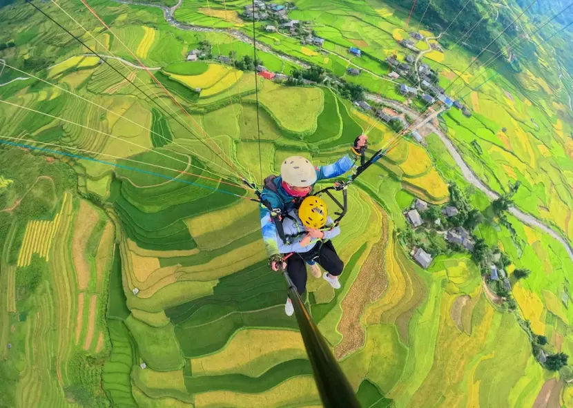 Parapendio a Khau Pha, Mu Cang Chai