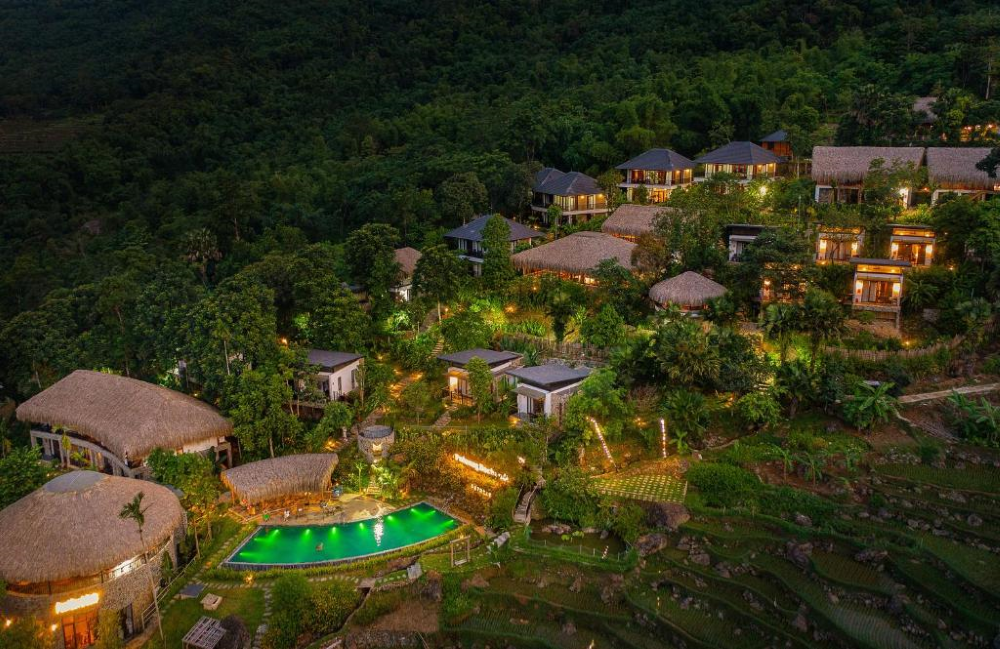 Vista panorámica de Pu Luong Retreat