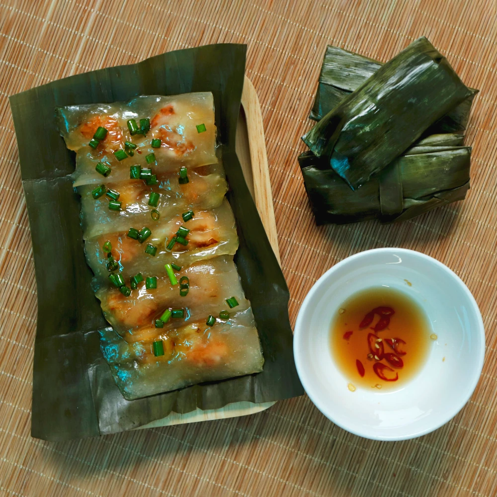B&aacute;nh bột lọc, raviolis vietnamiens aux crevettes et au porc de Hu&eacute;