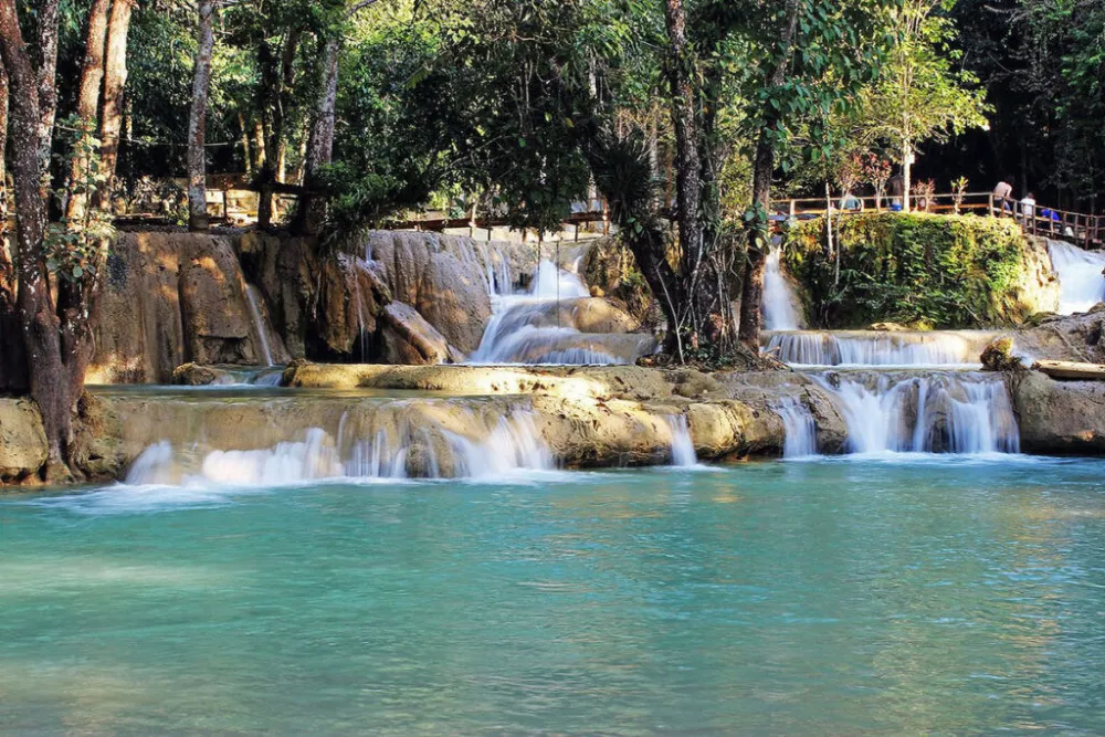 Tad Sae Falls en Laos