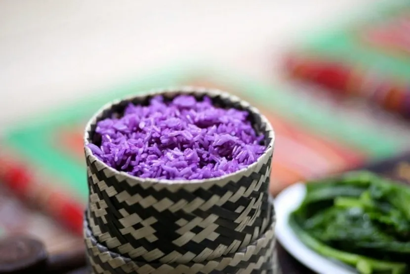 riso viola piatto tipico lai chau