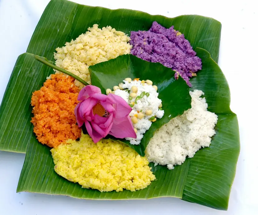Arroz glutinoso vietnamita de cinco colores