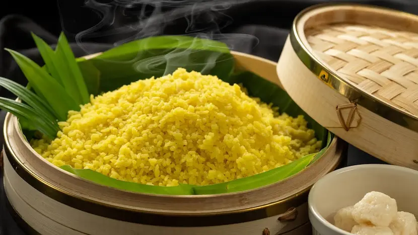 Arroz glutinoso vietnamita xoi vo