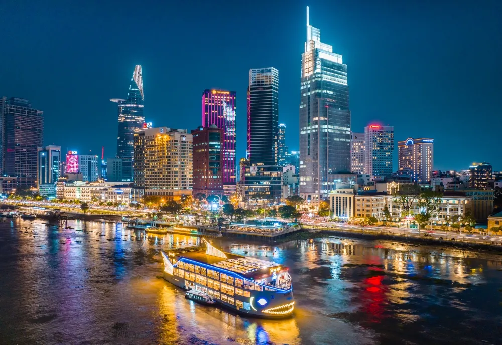 vibrant ho chi minh city at night