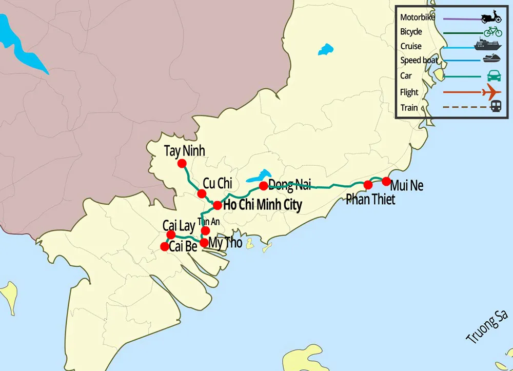 De Ho Chi Minh a Mui Ne