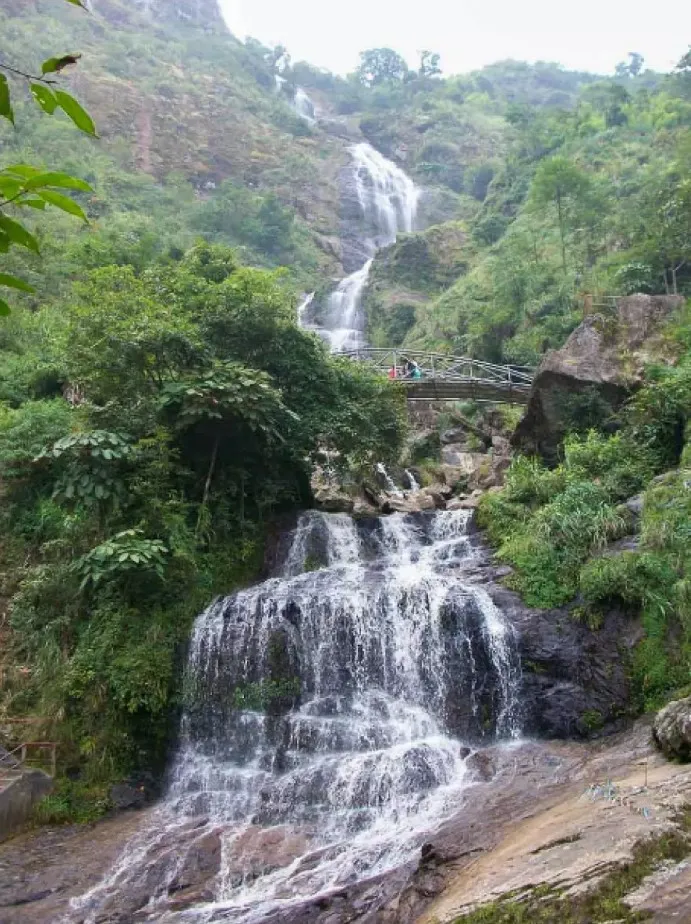 silver waterfall in sapa